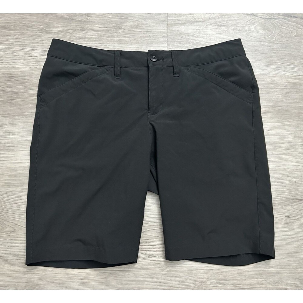 Eddie Bauer Shorts Women Size 10 Black Outdoors Hiking Solid Stretch Ladies